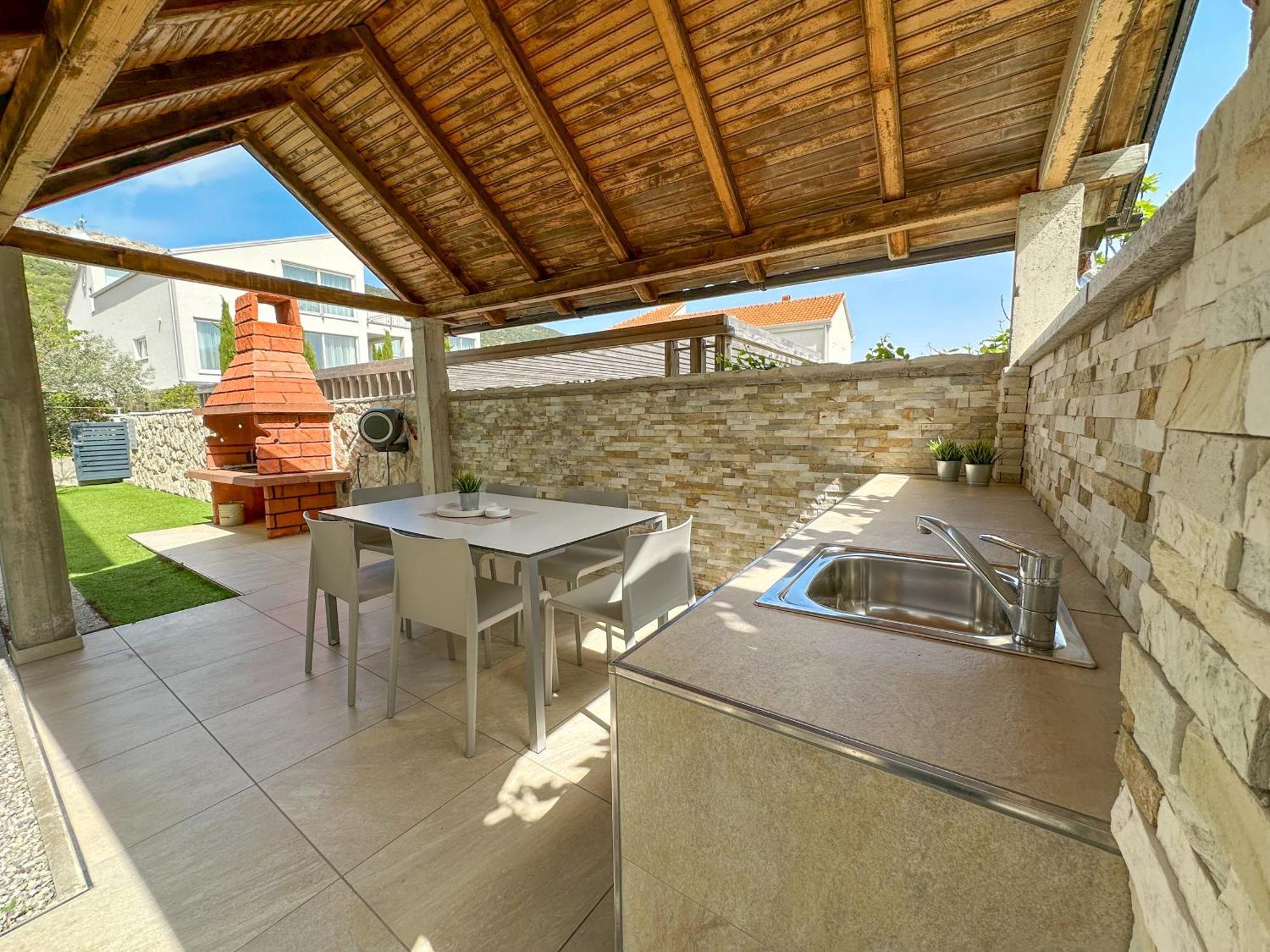 Apartment Baska Mit Poolarea - Krk, Kroatien Exterior photo